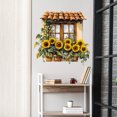 thumbnail image 2 of Adhesivos de pared 3D de PVC para ventana, girasol, planta en maceta, 40 x 40 cm, 2 of 4