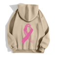 thumbnail image 6 of NinXxx Women's Cancer Prevention Zipper Long Sleeve Pocket Drawstring Hoodie Khaki M, 6 of 6