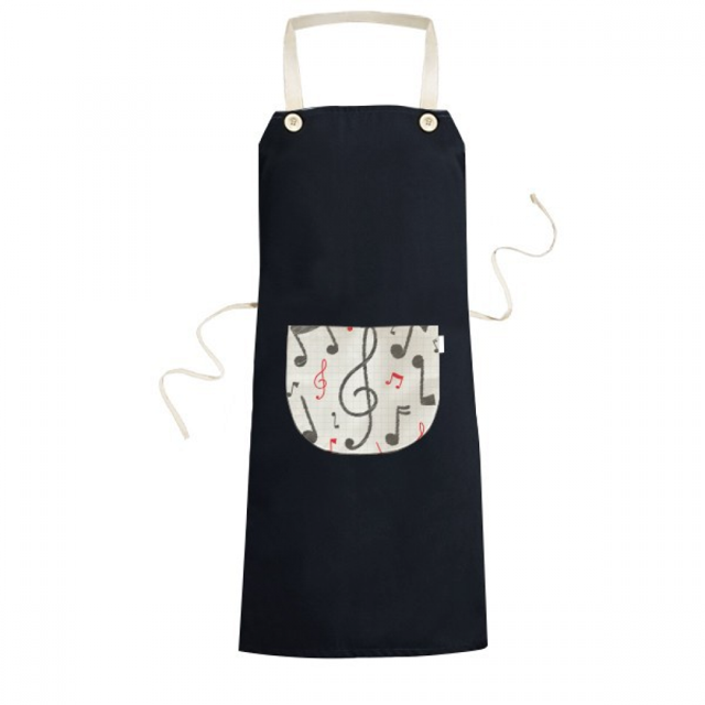 Tablier à Motif Coloré Combinaison de Notation Musicale pour Cuisine, Pâtisserie, Poche