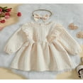 thumbnail image 2 of Ensemble Robe Fille Manches Longues Automne Robe Trapèze + Bandeau Nœud Papillon, 2 of 9