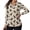 Raven Crow Floral, variant on Xoenoiee Blue Toile De Jouy Boat House Print Womens Golf Shirt V Neck Long Sleeve Polo UPF 50 Collared Tops Golf Polo Business Casual Summer Spring Workout Tops Sun Protection Going Out Shirts, 2XL