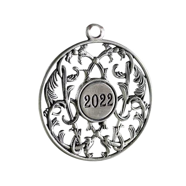 Colgante de Metal Decorativo Del Árbol de Navidad de Aluminio, Decoración de la Sala de Estar Conmemorativa de 6cm Árbol de Navidad de Metal