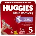 thumbnail image 1 of Huggies Little Movers Baby Diapers, Econo pack, Size 5 (27+ lbs), 132 Count, 1 of 8