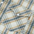 thumbnail image 5 of Dubinik® Mens Flannel Shirts Long Sleeve Pearl Snap Buttons Western Cowboy Vintage Work Casual With Pockets Plaid Shirt, 5 of 7