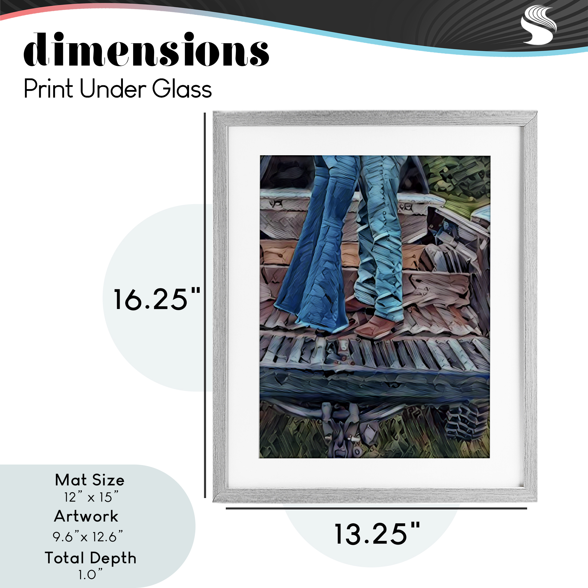Truck Bed Kisses Gray Framed Print Under Glass, design by Jesse Keith