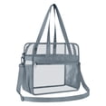 thumbnail image 2 of Clear Stadium Bag - Transparent Concert Purse - Security Approved PVC Tote for Events Sports - Clear Crossbody Bag for Stadium Venues - Travel Tote - Dark Blue, 2 of 5