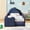 Navy Blue, variant on Sesslife Twin Size Floor Bed with Fence, Upholstered Twin Size Platform Bed with Cute Dinosaur Shaped Headboard for Boys Girls, Wood Twin Bed Frame with Safety Guardrail, Salts for Age 3-7, Grey