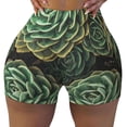 thumbnail image 2 of Lsque Succulents Pattern High Waisted Biker Shorts for Women-Tummy Control Fitness Athletic Workout Running Yoga Gym Shorts,Moisture-Wicking-XX-Large, 2 of 9