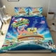 thumbnail image 1 of SpongeBob Conjunto de sábanas temático, trío de piezas, cómodo y amigable con la piel, diseño único, regalo de decoración para el hogar para familiares, amigos y fans,135X200cm, 1 of 6