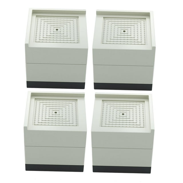 4 elevadores de cama o elevadores de muebles, elevadores de cama duraderos, muebles cuadrados negros Pequeño Beige