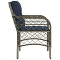thumbnail image 5 of vidaXL Patio Chairs with Cushions 2 pcs Gray Poly Rattan, 5 of 9