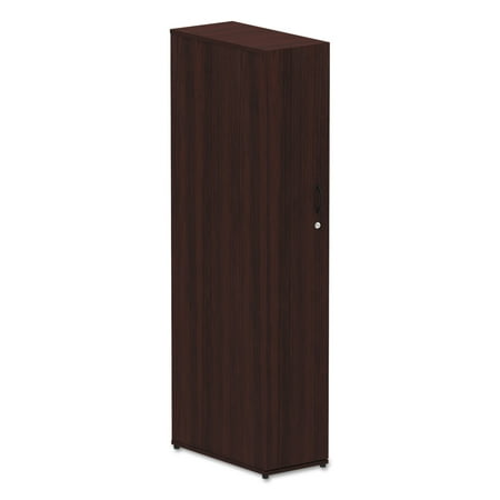 Mahogany Office Wardrobe - Alera Valencia Series Wardrobe, 11 7/8w x 23 5/8d x 65h, Mahogany