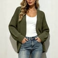 thumbnail image 2 of Women's Long Sleeve Knit Cardigan Dressy Casual Open Front Loose Sweaters Plus Size Fall Fashion Long Outerwear Size S-3XL, 2 of 7