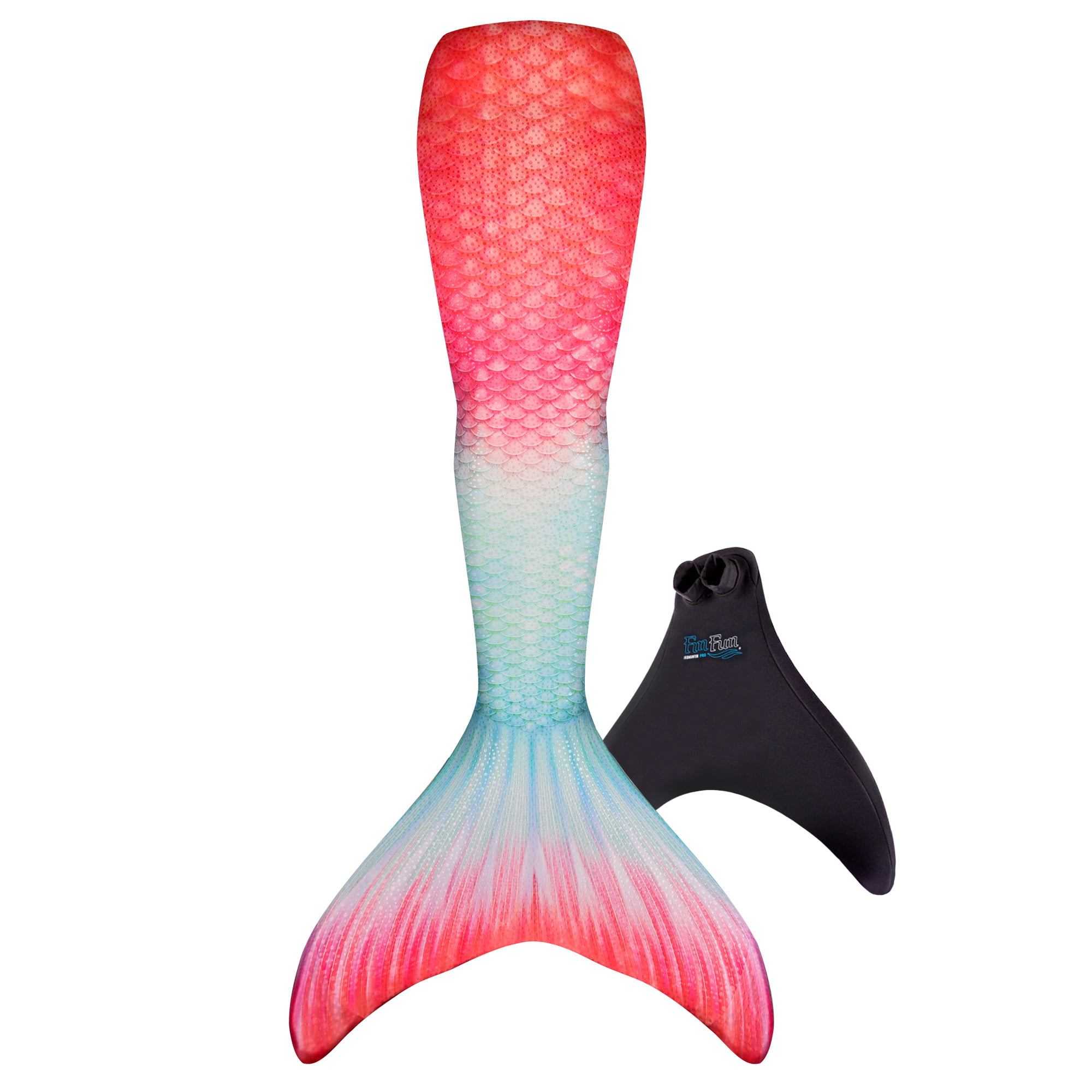 Black Pink Blue AOKEA Mermaid Tails with Monofin for Swimming,Mermaid Monofin Swimming Fins for Kids and Adults 