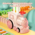 thumbnail image 2 of Dosaele Automatic Domino Train Toy  Stacked Creative Game  Cool Sound And Light Building Block Set Toy  Suitable For Christmas  Halloween  Thanksgiving Gifts [60 Dominoes  Batteries Not I, 2 of 7