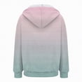 thumbnail image 5 of Towmus Zip Up Hoodie Women Trendy Gradient Printed Long Sleeve Fall Jacket Hooded Sweatshirt With Pockets Full Zipper Plus Size Coat, 5 of 5