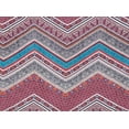 thumbnail image 2 of Zelouf Simone Chevron On Skylar Rayon Crepe  , Sewing, DIY, Crafts Fabric by the Yard, 864 Rust/orchid, 50 Yard, 2 of 2