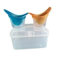 thumbnail image 3 of Kit de 2 vasos lavaojos reutilizables con recipiente de almacenamiento. Vasos para limpieza ocular. Azul y naranja, 3 of 9