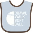thumbnail image 3 of Inktastic Crawl Walk Softball Boys or Girls Baby Bib, 3 of 4