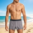 thumbnail image 2 of Asxite Mens Pajamas Shorts Striped Soft Breathable Elastic Embossed Waistband Solid Sleepwear, 2 of 7
