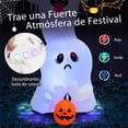 thumbnail image 4 of Costway Fantasma Hinchable de Halloween Decoración Inflable con Luces de Colores RGB Decoración Interior y Exterior, 4 of 8