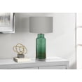 thumbnail image 2 of Lighting - 28"h - Table Lamp - Green Glass - gray Shade - Contemporary - Modern, 2 of 3