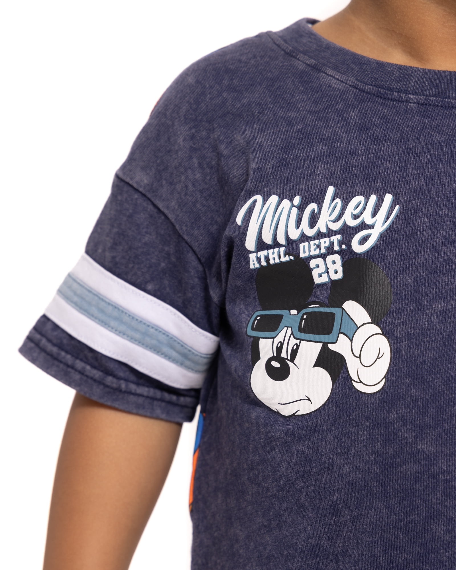 Mickey and Friends Toddler Boys Short Sleeve Graphic Tee and Matching Shorts Outfit Set, 2-Piece, Sizes 12M-5T