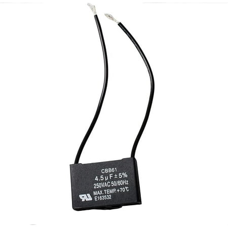 

CBB61 Ceiling Fan Capacitor Compatible with New Tech 2 Wire 4.5uf 50/60Hz 250VAC