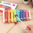 thumbnail image 2 of Hand Knock Piano Colorful Wooden Music Instrument Montessori Toy (Rainbow), 2 of 8