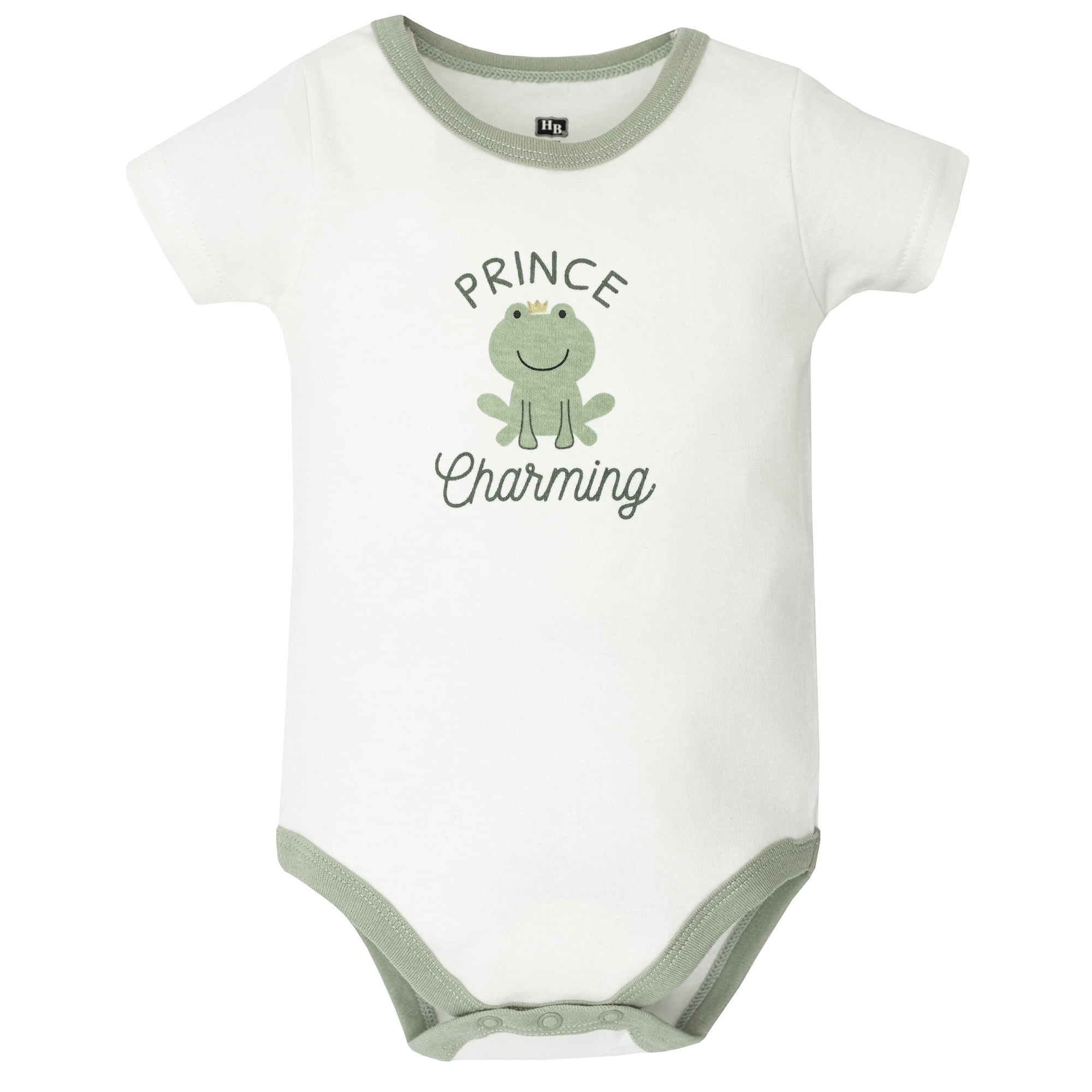 Hudson Baby Boy Cotton Bodysuit, Shorts and Shoe Set, Prince Frog, 0-3 Months