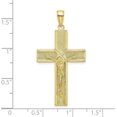 thumbnail image 4 of Solid 10K Yellow Gold W/Satin Finish Crucifix Charm - 39.7mm, 4 of 6