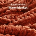 thumbnail image 6 of Chunky Knit Throw Blanket, 60''*80'' Knitted Throw Chenille Blankets for Bed Couch, Handmade Orange Crochet Blanket Big Thick Blanket, Machine Washable Cute Comfy Blanket for Home Decor, 6 of 15