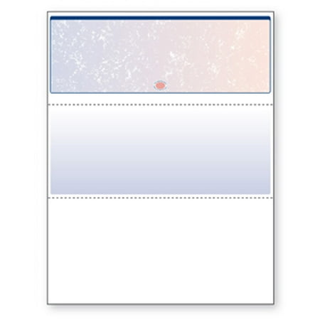 Blank Check Stock - Blank Laser Top Check Paper, Blue/Red Prismatic