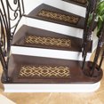 thumbnail image 3 of Ottomanson Non-Slip Rubberback Diamond 8.5" x 26" Indoor Stair Treads, 7 Pack, Brown/Beige, 3 of 10