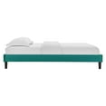 thumbnail image 3 of Modway Reign Twin Performance Velvet Platform Bed Frame in Teal, 3 of 5