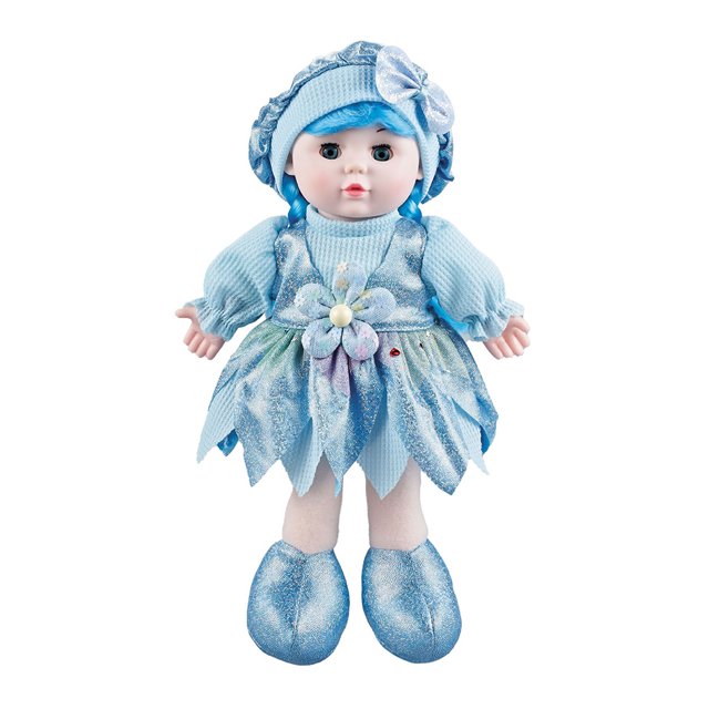 Linda muñeca de juguete para niña de 13 pulgadas con elegante vestido de noche para niños y niñas (azul) Likrtyny libre de BPA