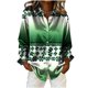 thumbnail image 3 of Tops de Manga Larga de las Mujeres Casual con Impresión Unisex Del Día de San Patricio, Blusa de Cuello Giratoria con Botones para el Uso Diario, 3 of 8