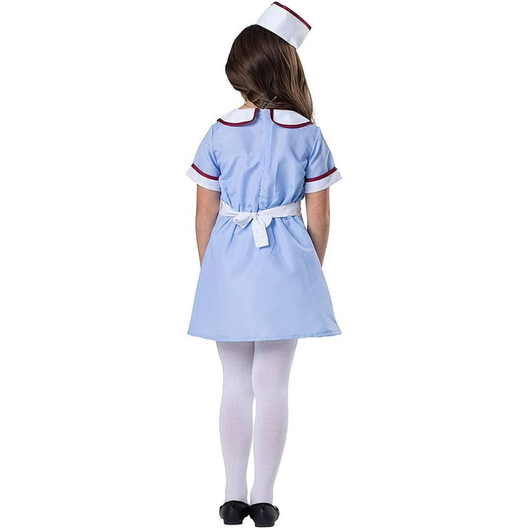 Dress Up America 1950 Girl Diner Waitress Dress with attached