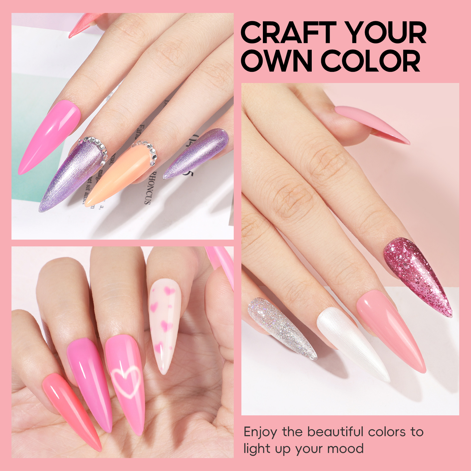 COSCELIA Gel Polish Kit with U V Light 35 Cream Colors Gel Polish 5PCS Top Base Coat Nail Art All Seasons Professional Gel Manicure Kit Gifts