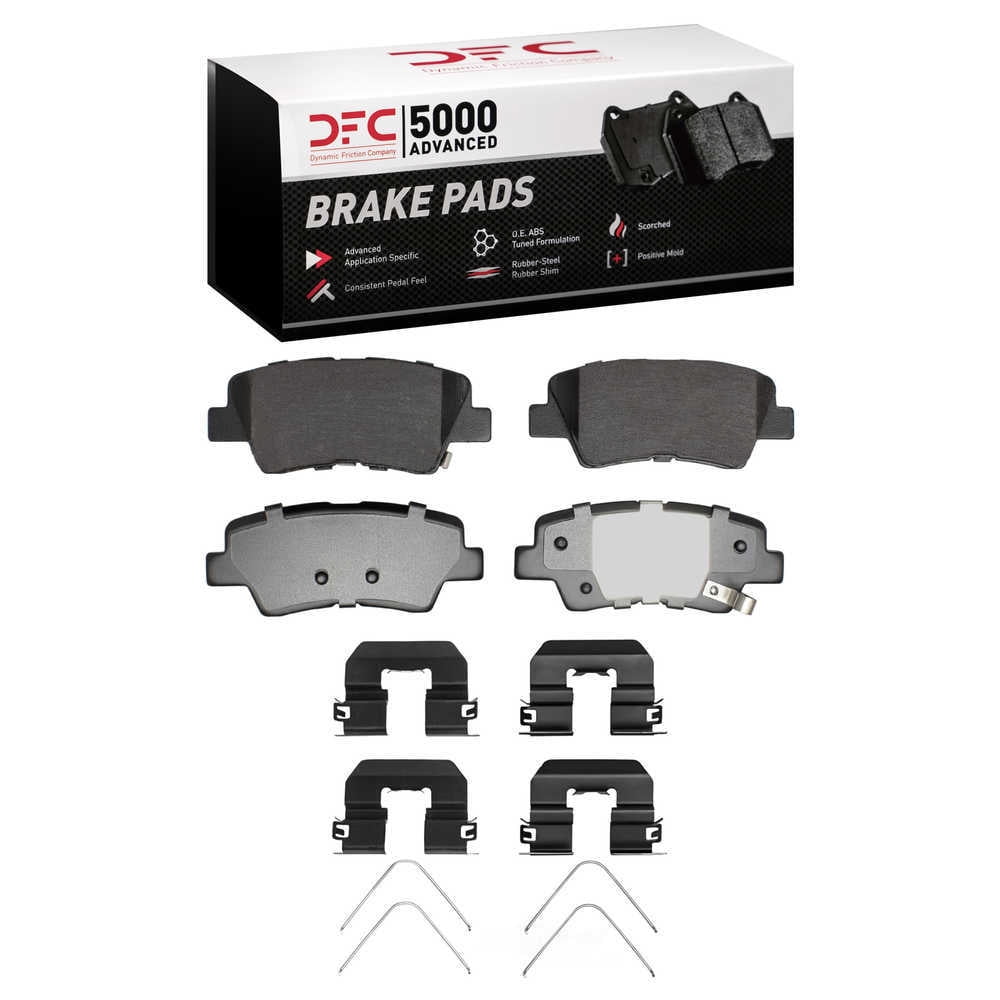Dynamic Friction Company 1551-1848-01 DFC 5000 Advanced Brake Pads - Ceramic and Hardware Kit - OE