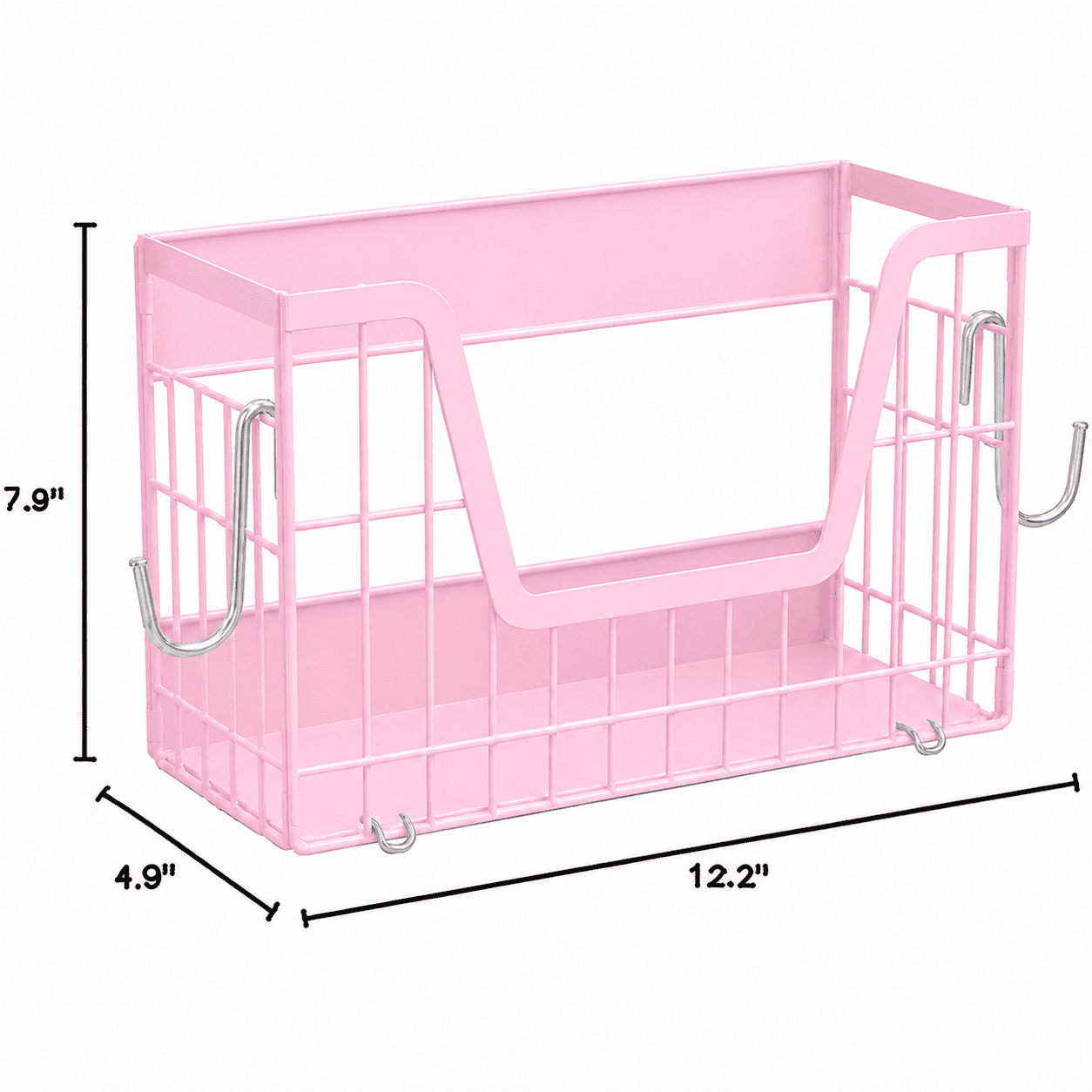 Pink Magnetic Shelf for Fridge, Fruit Potato and Onion Storage Bins, Magnetic Spice Rack Shelves for Side of Refrigerator, Fruit Basket Magnetic Fridge Shelf Kitchen Pantry Storage Organizer
