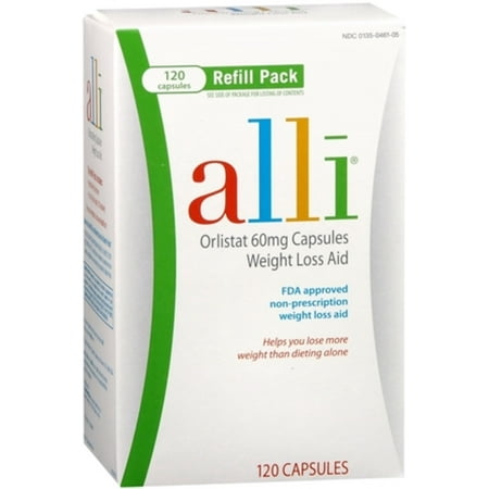 2 Pack - alli Refill Pack 120 Caps (Best Weight Loss Aid On The Market)