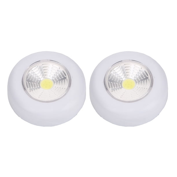 2 unids/pack lámpara LED luz táctil luz de emergencia familiar gabinete de pared luz nocturna sin batería (luz blanca)