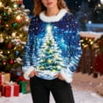 thumbnail image 7 of Karight Christmas Sweatshirts for Women Cute Funny Xmas Tree Graphic Shirt Loose Casual Holiday Party Pullover Tops, 7 of 7