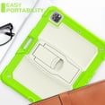 thumbnail image 3 of XYX For iPad Pro 12.9 inch Case (2022/2021/2020/2018), 3in1 Heavy Duty Shockproof Tablet Case with Stand, Shoulder Strap, Rainbow Green, 3 of 7