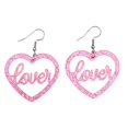 thumbnail image 5 of Heart Drop Earrings Cute Acrylic for Mother's Day Valentine's Day Engagement Pink, 5 of 9