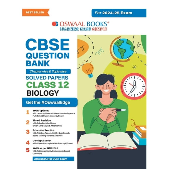 Oswaal CBSE Question Bank Class 12 Biology, Chapterwise and Topicwise Solved Papers For Board Exams 2025, (Paperback)