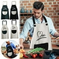 thumbnail image 3 of Matoen Kitchen Apron Household Sleeveless Ant-fouling Work Apron for Men and Women, Adjustable Straps Cooking Apron, 3 of 6