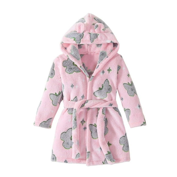 Boys' and Girls' Bathrobes Children's Hooded Bathrobes Toddlers' Bathrobes with Belts Men's and Women's Models