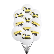 Balloon Construction Party Birthday Balloons Latex Excavator Truck Kids Boys Tractor Supplies Decorations